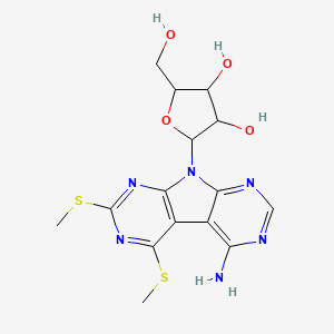 2-[13-Amino-3,5-bis(methylsulfanyl)-4,6,8,10,12-pentazatricyclo[7.4.0.02,7]trideca-1(13),2(7),3,5,9,11-hexaen-8-yl]-5-(hydroxymethyl)oxolane-3,4-diol