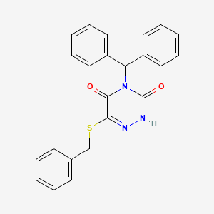 6-(Benzylsulfanyl)-4-(diphenylmethyl)-1,2,4-triazine-3,5(2h,4h)-dione