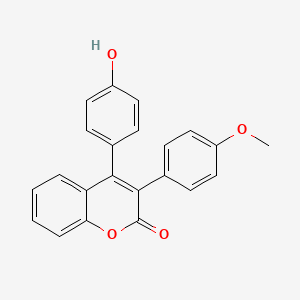 4-(4-Hydroxyphenyl)-3-(4-methoxyphenyl)-2h-chromen-2-one