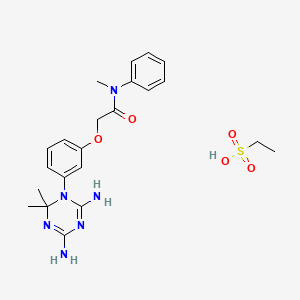 2-[3-(4,6-diamino-2,2-dimethyl-1,3,5-triazin-1-yl)phenoxy]-N-methyl-N-phenylacetamide;ethanesulfonic acid