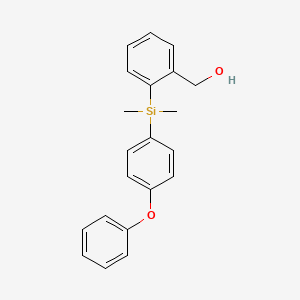 B1401454 {2-[Dimethyl(4-phenoxyphenyl)silyl]phenyl}methanol CAS No. 1244855-74-0