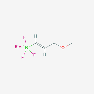 molecular formula C4H7BF3KO B1401455 反式-3-甲氧基-1-丙烯基三氟硼酸钾，97% CAS No. 1025825-38-0