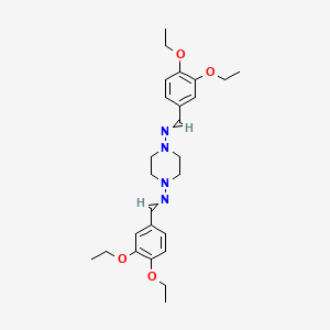 1-(3,4-diethoxyphenyl)-N-[4-[(3,4-diethoxyphenyl)methylideneamino]piperazin-1-yl]methanimine