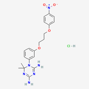 6,6-Dimethyl-1-[3-[3-(4-nitrophenoxy)propoxy]phenyl]-1,3,5-triazine-2,4-diamine;hydrochloride