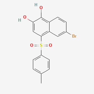 6-Bromo-4-(4-methylphenyl)sulfonylnaphthalene-1,2-diol