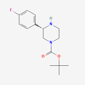 molecular formula C15H21FN2O2 B14014657 tert-Butyl (S)-3-(4-fluorophenyl)piperazine-1-carboxylate 