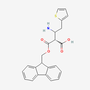 (2R)-3-amino-2-(9H-fluoren-9-ylmethoxycarbonyl)-4-thiophen-2-ylbutanoic acid