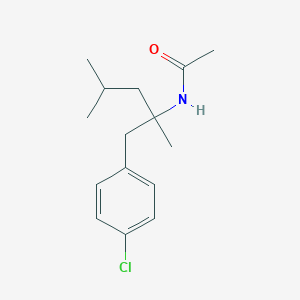 molecular formula C15H22ClNO B14014684 N-[1-(4-chlorophenyl)-2,4-dimethylpentan-2-yl]acetamide CAS No. 92698-15-2