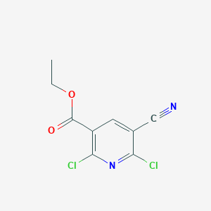 molecular formula C9H6Cl2N2O2 B1401473 2,6-二氯-5-氰基吡啶-3-羧酸乙酯 CAS No. 919354-52-2