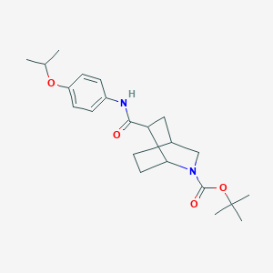 molecular formula C22H32N2O4 B1401477 tert-Butyl 6-((4-isopropoxyphenyl)carbamoyl)-2-azabicyclo[2.2.2]octane-2-carboxylate CAS No. 1178881-82-7