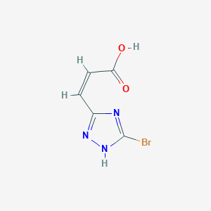 molecular formula C5H4BrN3O2 B1401480 (2Z)-3-(5-溴-1H-1,2,4-三唑-3-基)丙烯酸 CAS No. 1394306-91-2