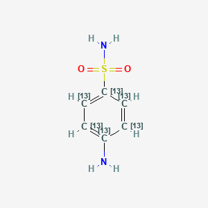 molecular formula C6H8N2O2S B1401483 4-Amino(~13~C_6_)benzene-1-sulfonamide CAS No. 1196157-89-7
