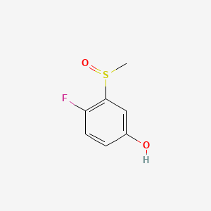 molecular formula C7H7FO2S B14014862 4-Fluoro-3-(methylsulfinyl)phenol 