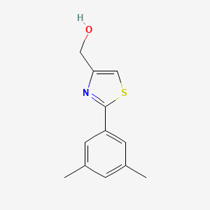 molecular formula C12H13NOS B1401487 (2-(3,5-Dimethylphenyl)thiazol-4-yl)methanol CAS No. 885278-84-2