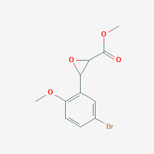 molecular formula C11H11BrO4 B14014907 Methyl 3-(5-bromo-2-methoxyphenyl)oxirane-2-carboxylate CAS No. 33567-55-4