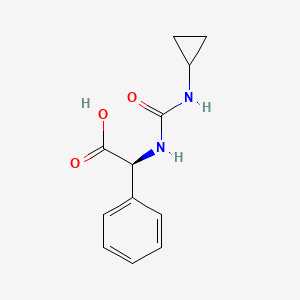 molecular formula C12H14N2O3 B1401491 (S)-2-(3-cyclopropylureido)-2-phenylacetic acid CAS No. 1401320-37-3