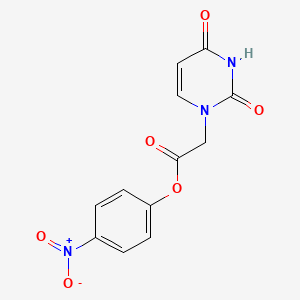 molecular formula C12H9N3O6 B14014930 (4-Nitrophenyl) 2-(2,4-dioxopyrimidin-1-yl)acetate CAS No. 4114-03-8