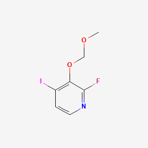 molecular formula C7H7FINO2 B14014950 2-Fluoro-4-iodo-3-(methoxymethoxy)pyridine 