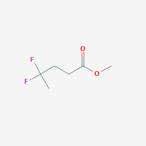 molecular formula C6H10F2O2 B14014958 Methyl 4,4-difluoropentanoate 