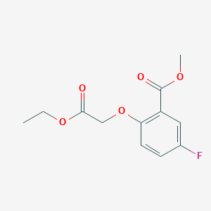 molecular formula C12H13FO5 B1401496 Methyl 2-(2-ethoxy-2-oxoethoxy)-5-fluorobenzoate CAS No. 796851-83-7