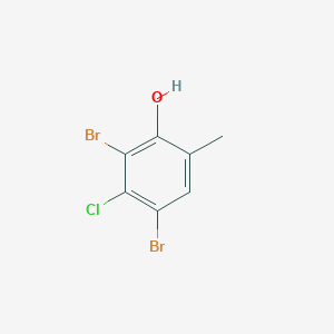 molecular formula C7H5Br2ClO B14014967 2,4-Dibromo-3-chloro-6-methylphenol 