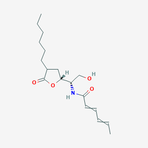 N-[(1S)-1-[(2R)-4-hexyl-5-oxooxolan-2-yl]-2-hydroxyethyl]hexa-2,4-dienamide