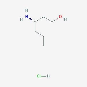 molecular formula C6H16ClNO B1401503 (S)-3-Aminohexan-1-ol hydrochloride CAS No. 68889-62-3