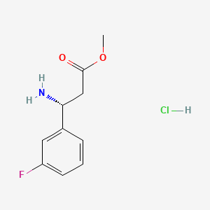 molecular formula C10H13ClFNO2 B14015066 Methyl (R)-3-amino-3-(3-fluorophenyl)propanoate hydrochloride 