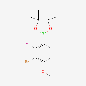 2-(3-Bromo-2-fluoro-4-methoxyphenyl)-4,4,5,5-tetramethyl-1,3,2-dioxaborolane