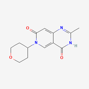 4-Hydroxy-2-methyl-6-(oxan-4-YL)-6H,7H-pyrido[4,3-D]pyrimidin-7-one