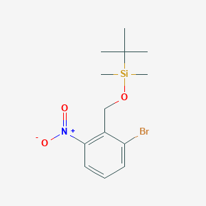 molecular formula C13H20BrNO3Si B1401515 ((2-溴-6-硝基苄基)氧基)(叔丁基)二甲基硅烷 CAS No. 1147531-02-9