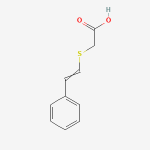 2-(2-Phenylethenylsulfanyl)acetic acid