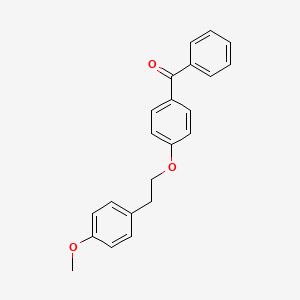 molecular formula C22H20O3 B1401519 {4-[2-(4-Methoxyphenyl)ethoxy]phenyl}(phenyl)methanone CAS No. 185140-78-7