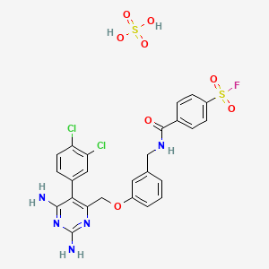 4-[[3-[[2,6-Diamino-5-(3,4-dichlorophenyl)pyrimidin-4-yl]methoxy]phenyl]methylcarbamoyl]benzenesulfonyl fluoride