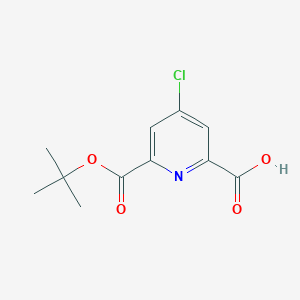 molecular formula C11H12ClNO4 B14015196 6-(Tert-butoxycarbonyl)-4-chloropicolinic acid CAS No. 1245648-39-8