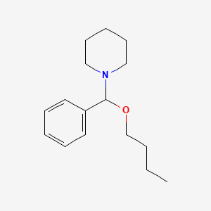 1-[Butoxy(phenyl)methyl]piperidine