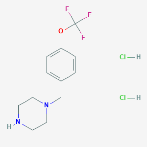 molecular formula C12H17Cl2F3N2O B14015220 1-[4-(Trifluoromethoxy)benzyl]piperazine 2HCl 