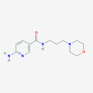 molecular formula C13H20N4O2 B14015261 6-amino-N-(3-morpholinopropyl)nicotinamide CAS No. 827588-12-5