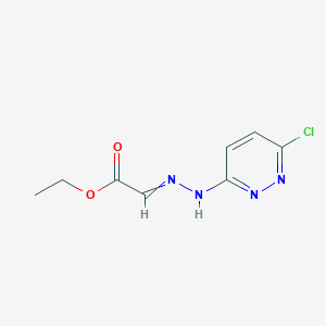 molecular formula C8H9ClN4O2 B1401531 乙酸，[(6-氯-3-吡哒嗪基)腙]-, 乙酯 CAS No. 69579-06-2