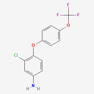 molecular formula C13H9ClF3NO2 B1401536 3-Chloro-4-[4-(trifluoromethoxy)phenoxy]aniline CAS No. 87294-19-7