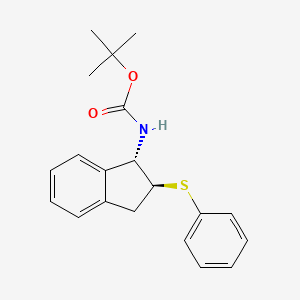 tert-Butyl ((1S,2S)-2-(phenylthio)-2,3-dihydro-1H-inden-1-yl)carbamate