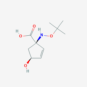 (1R,4S)-1-(tert-butoxyamino)-4-hydroxycyclopent-2-enecarboxylic acid