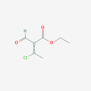molecular formula C7H9ClO3 B1401540 Ethyl 3-chloro-2-formylbut-2-enoate CAS No. 85103-27-1