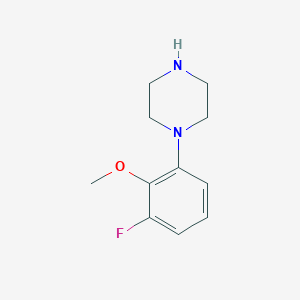 molecular formula C11H15FN2O B1401542 1-(3-Fluoro-2-methoxyphenyl)piperazine CAS No. 1121613-46-4