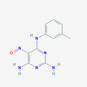 2,4,6-Pyrimidinetriamine, N4-(3-methylphenyl)-5-nitroso-