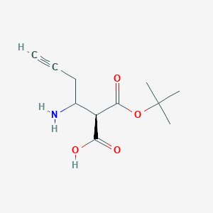 (2R)-3-amino-2-[(2-methylpropan-2-yl)oxycarbonyl]hex-5-ynoic acid