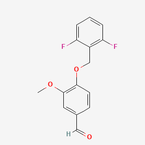 molecular formula C15H12F2O3 B1401548 4-[(2,6-Difluorophenyl)methoxy]-3-methoxybenzaldehyde CAS No. 819075-84-8