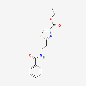 4-Thiazolecarboxylicacid, 2-[2-(benzoylamino)ethyl]-, ethyl ester