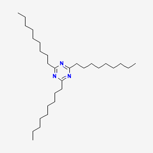 molecular formula C30H57N3 B14015515 2,4,6-Tri(nonyl)-1,3,5-triazine CAS No. 30362-98-2