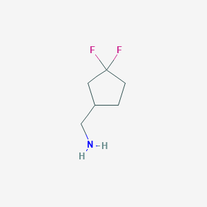 molecular formula C6H11F2N B1401557 (3,3-Difluorocyclopentyl)methanamine CAS No. 1260790-17-7